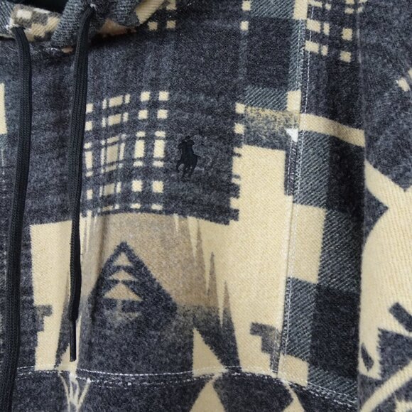 Polo Ralph Lauren Hoodie Women's Size M Southwestern Aztec Patchwork - Picture 3 of 9